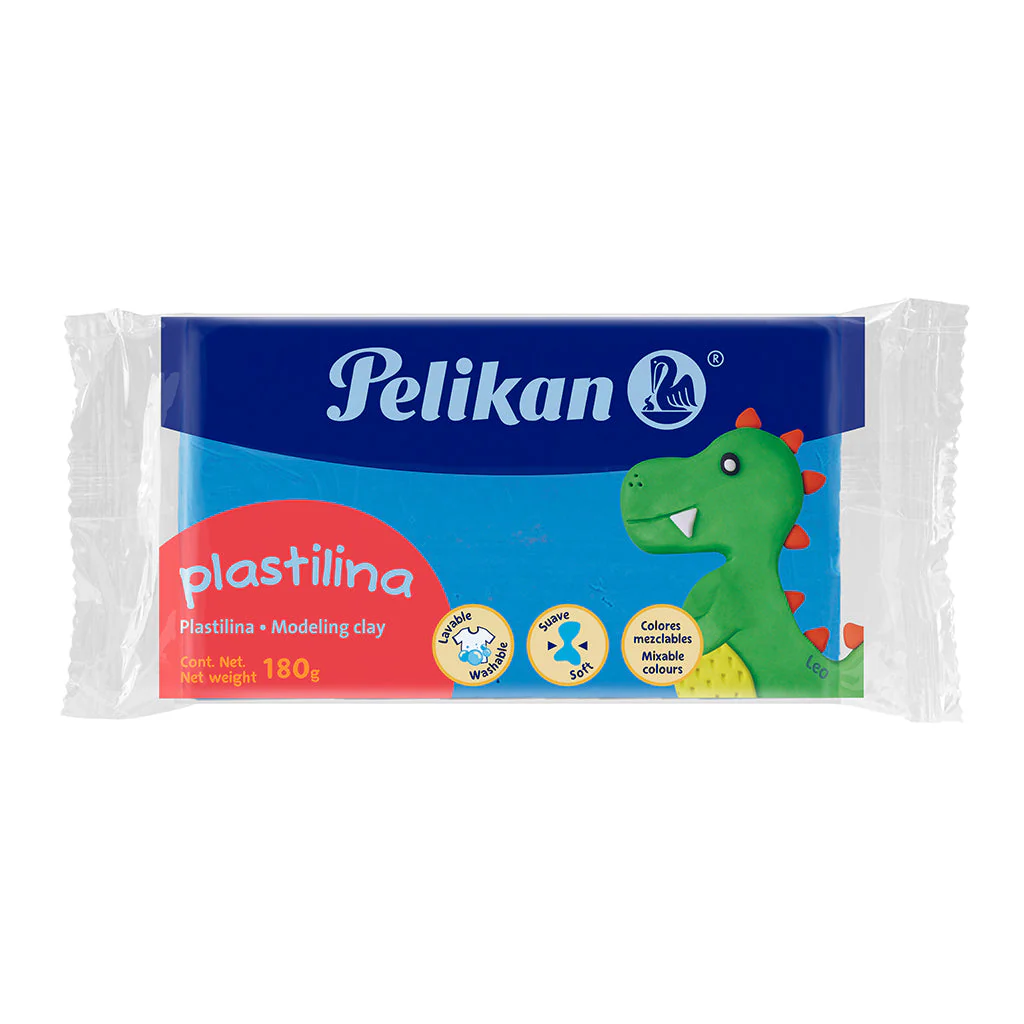 Plastilina Marqueta Azul Claro 180 grs Pelikan - Imagen 2