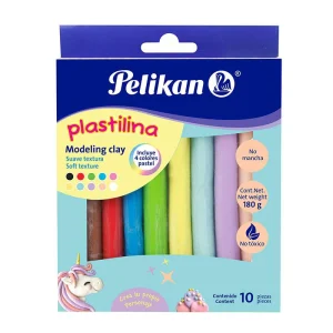Plastilina Barritas Surtido Pastel C/10 piezas Pelikan