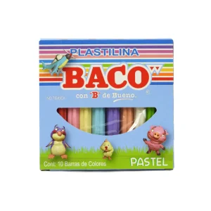 Plastilina Barritas Colores Pastel Surtido 10 piezas BACO